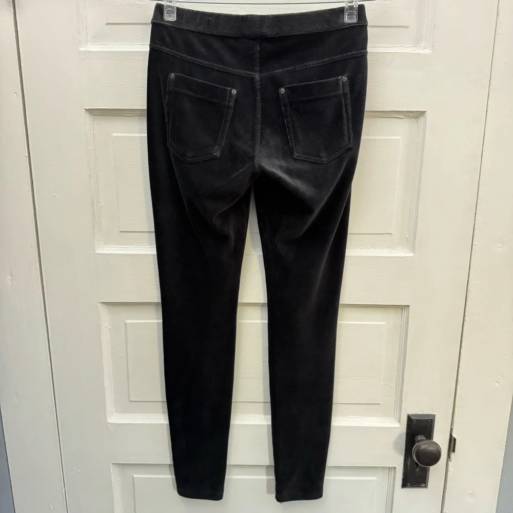 Hue Black Corduroy Leggings Pants Small
